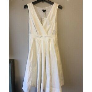 New Anthropologie Pleated Trellis Dress Eyelet